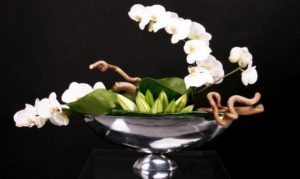 Blumengesteck mit Orchideen von Blumen Flaschka